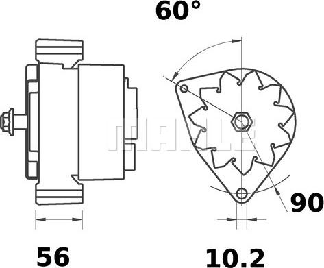 MAHLE MG 433 - Генератор mashina-shop.ru