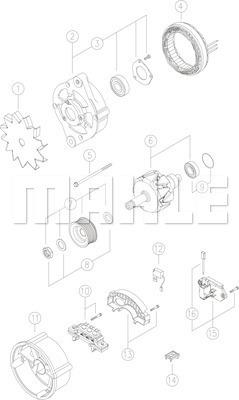 MAHLE MG 593 - Генератор mashina-shop.ru