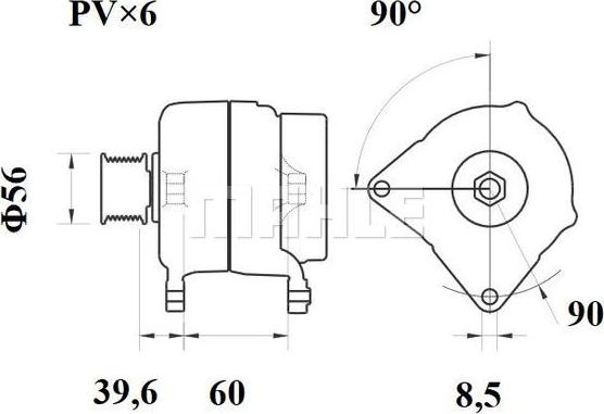 MAHLE MG 556 - Генератор mashina-shop.ru