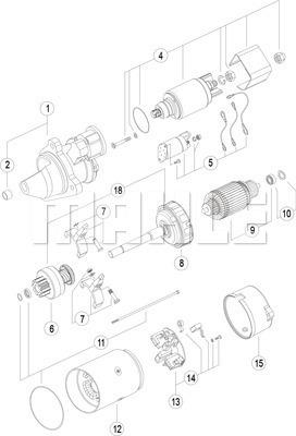 MAHLE MS 419 - Стартер mashina-shop.ru