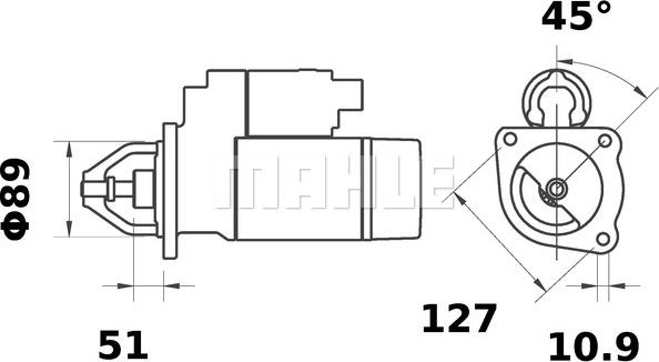 MAHLE MS 169 - Стартер mashina-shop.ru