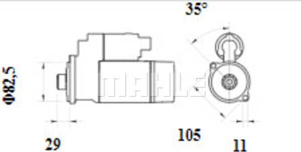 MAHLE MS 1158 - Стартер mashina-shop.ru