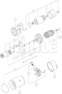 MAHLE MS 1177 - Стартер mashina-shop.ru