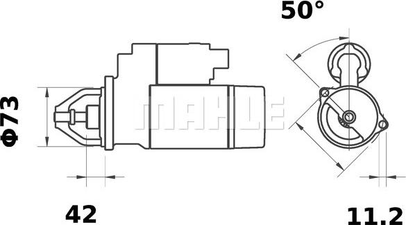 MAHLE MS 172 - Стартер mashina-shop.ru