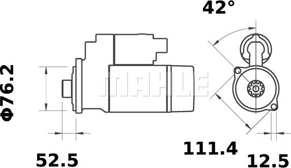 MAHLE MS 383 - Стартер mashina-shop.ru