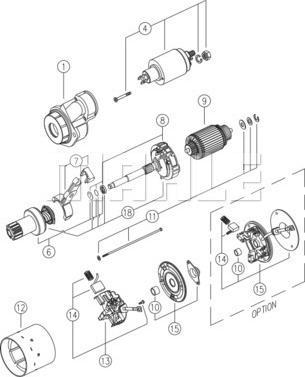 MAHLE MS 252 - Стартер mashina-shop.ru