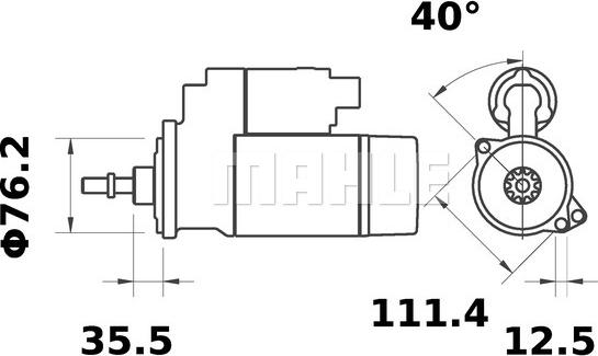 MAHLE MS 234 - Стартер mashina-shop.ru