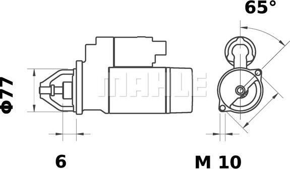 MAHLE MS 233 - Стартер mashina-shop.ru