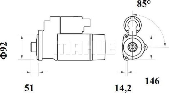 MAHLE MS 754 - Стартер mashina-shop.ru