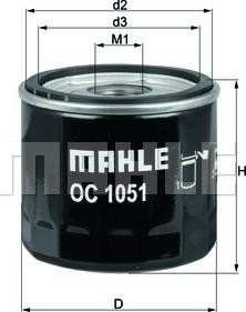 MAHLE OC 1051 - Масляный фильтр mashina-shop.ru