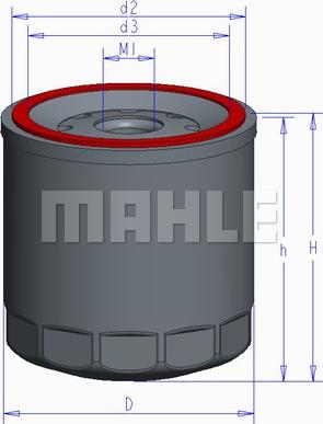 MAHLE OC 1196 - Масляный фильтр mashina-shop.ru