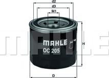 MAHLE OC 205 - Масляный фильтр mashina-shop.ru