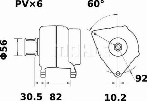 MAHLE MG 34 - Генератор mashina-shop.ru