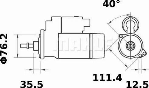 MAHLE MS 105 - Стартер mashina-shop.ru