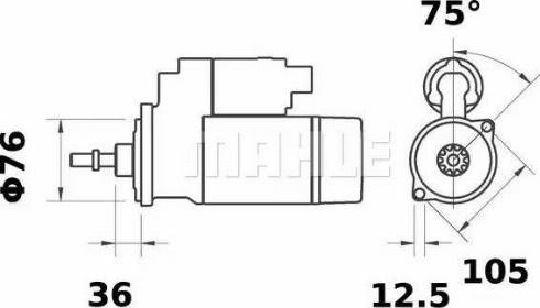 MAHLE MS 126 - Стартер mashina-shop.ru