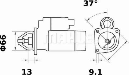 MAHLE MS 173 - Стартер mashina-shop.ru