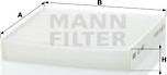 Mann-Filter CU 1827 - Фильтр воздуха в салоне mashina-shop.ru