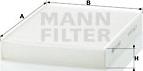 Mann-Filter CU 2433 - Фильтр воздуха в салоне mashina-shop.ru