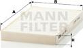 Mann-Filter CU 20 005-2 - Фильтр воздуха в салоне mashina-shop.ru