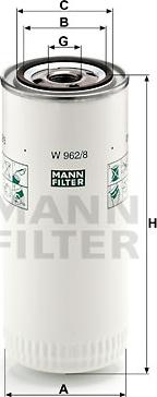 Mann-Filter W 962/8 - Масляный фильтр mashina-shop.ru