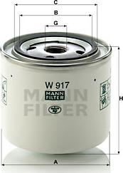 Mann-Filter W 917 - Масляный фильтр mashina-shop.ru