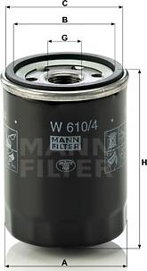 Mann-Filter W 610/4 - Масляный фильтр mashina-shop.ru