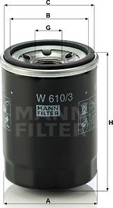 Mann-Filter W 610/3 - Масляный фильтр mashina-shop.ru