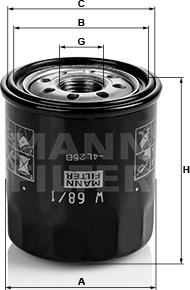 Mann-Filter W 68/1 - Масляный фильтр mashina-shop.ru