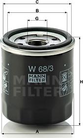 Mann-Filter W 68/3 - Масляный фильтр mashina-shop.ru