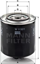 Mann-Filter W 1130/1 - Масляный фильтр mashina-shop.ru