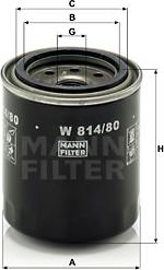 Mann-Filter W 814/80 - Масляный фильтр mashina-shop.ru