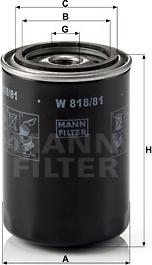 Mann-Filter W 818/81 - Масляный фильтр mashina-shop.ru