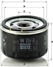 Mann-Filter W 75/3 - Масляный фильтр mashina-shop.ru