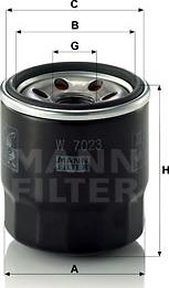 Mann-Filter W 7023 - Масляный фильтр mashina-shop.ru