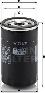 Mann-Filter W 719/13 (10) - Масляный фильтр mashina-shop.ru