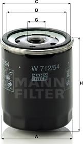 Mann-Filter W 712/54 - Масляный фильтр mashina-shop.ru