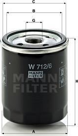 Mann-Filter W 712/6 - Масляный фильтр mashina-shop.ru