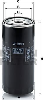 Mann-Filter W 730/1 - Масляный фильтр mashina-shop.ru