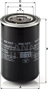 Mann-Filter WDK 940/5 - Топливный фильтр mashina-shop.ru