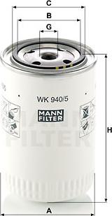 Mann-Filter WK 940/5 - Топливный фильтр mashina-shop.ru