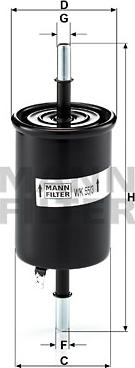 Mann-Filter WK 55/3 - Топливный фильтр mashina-shop.ru