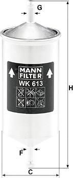 Mann-Filter WK 613 - Топливный фильтр mashina-shop.ru