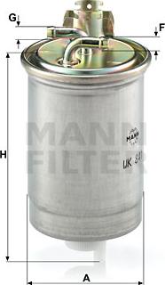 Mann-Filter WK 841 - Топливный фильтр mashina-shop.ru