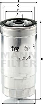 Mann-Filter WK 853/14 - Топливный фильтр mashina-shop.ru