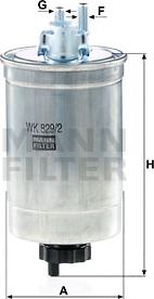 Mann-Filter WK 829/2 - Топливный фильтр mashina-shop.ru