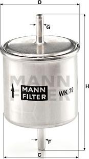 Mann-Filter WK 79 - Топливный фильтр mashina-shop.ru