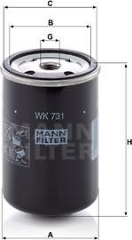 Mann-Filter WK 731 - Топливный фильтр mashina-shop.ru