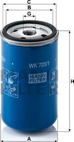 Mann-Filter WK 723/1 - Топливный фильтр mashina-shop.ru