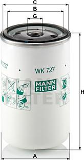 Mann-Filter WK 727 - Топливный фильтр mashina-shop.ru