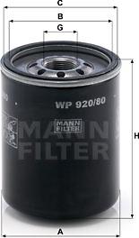 Mann-Filter WP 920/80 - Масляный фильтр mashina-shop.ru